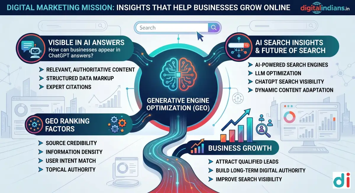AI chatbot, search results, GEO concept