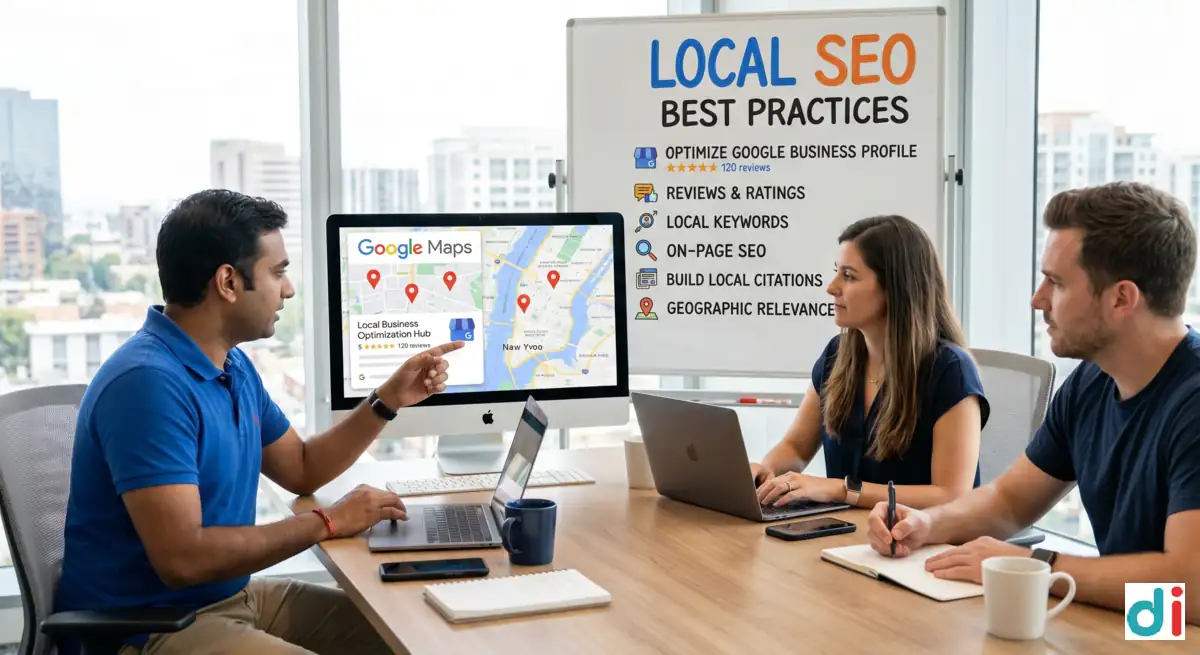 Google Maps pin, local business, ranking chart